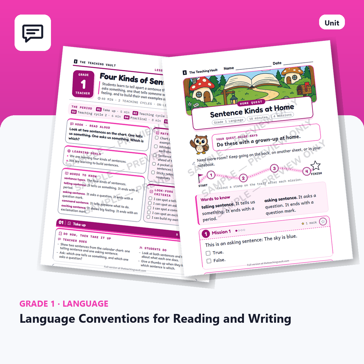 Grade 1 Language cover