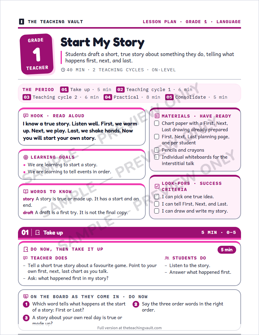 Sample preview: lesson plan page (watermarked, low-resolution)