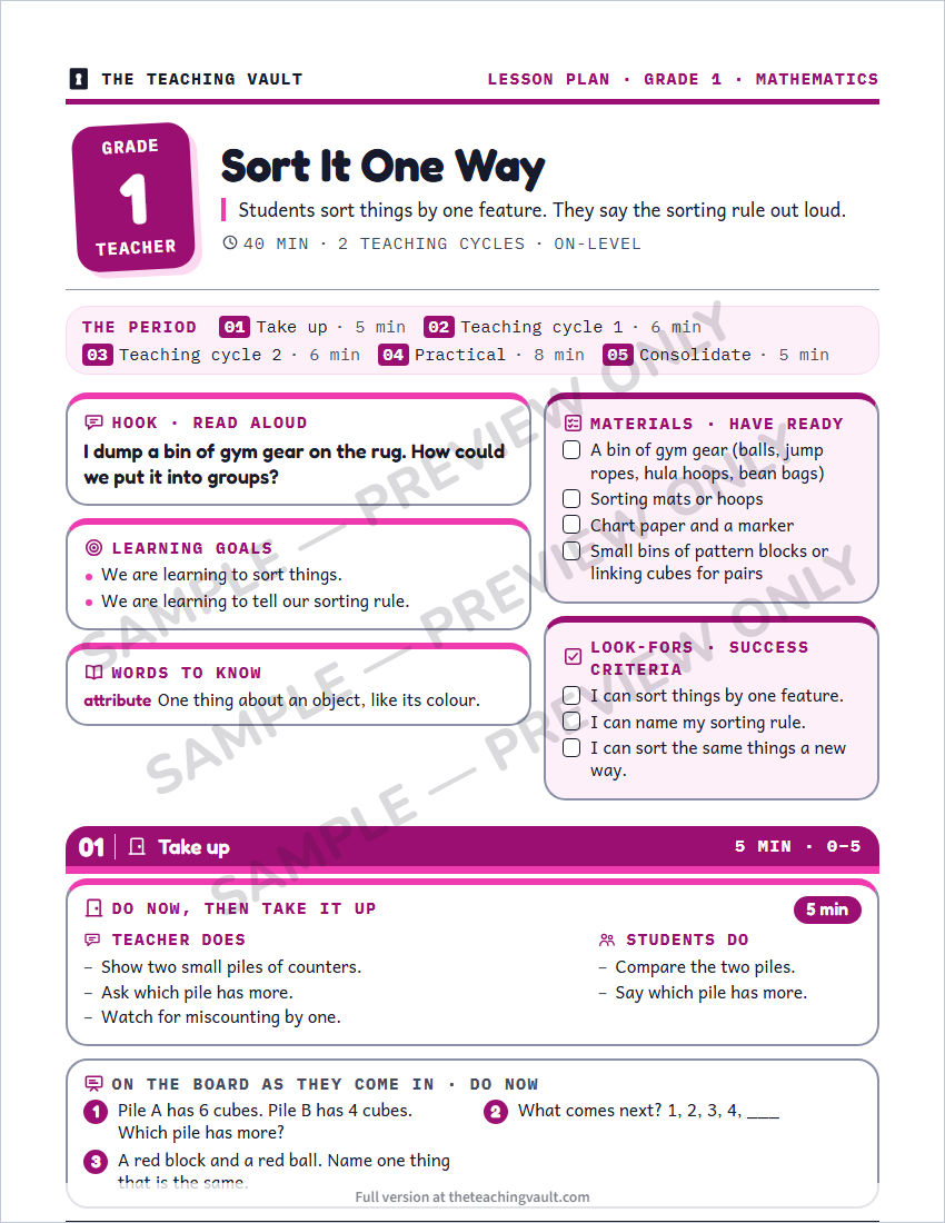 Sample preview: lesson plan page (watermarked, low-resolution)