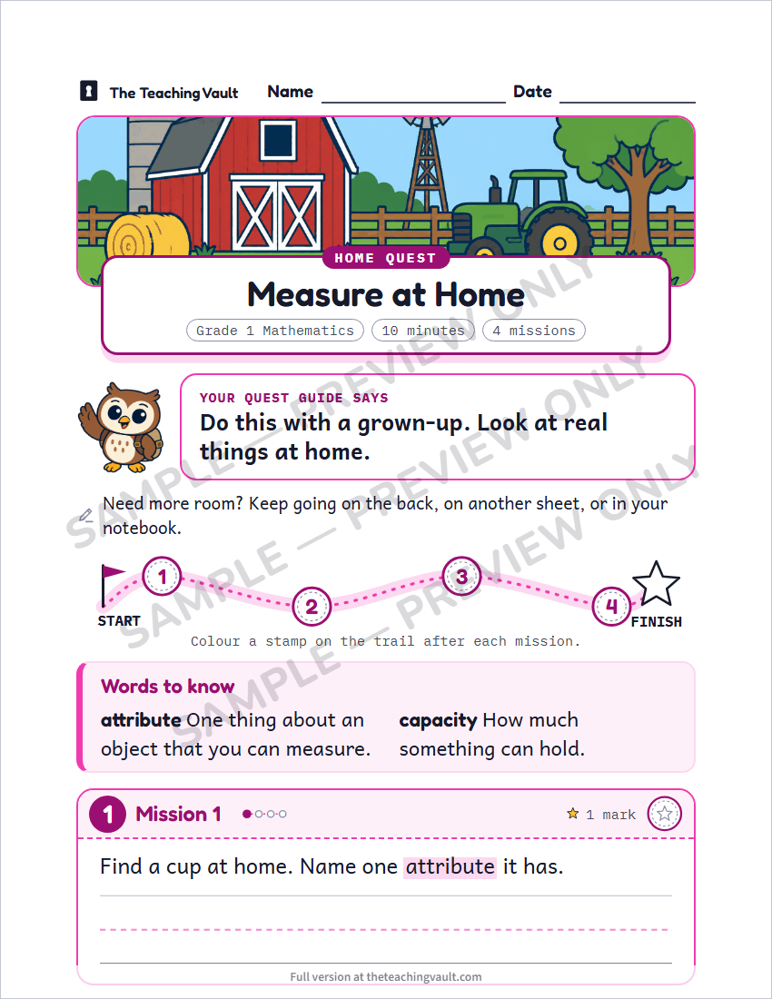 Sample preview: homework page (watermarked, low-resolution)