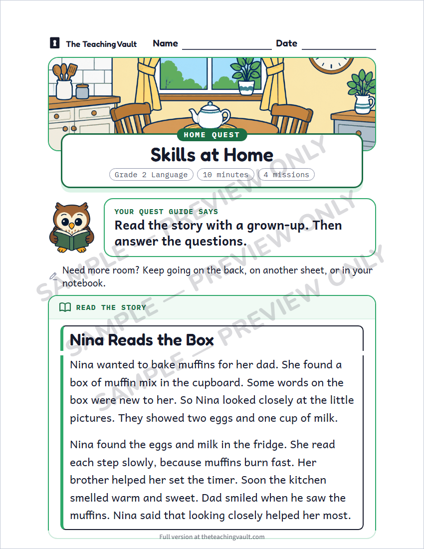 Sample preview: homework page (watermarked, low-resolution)