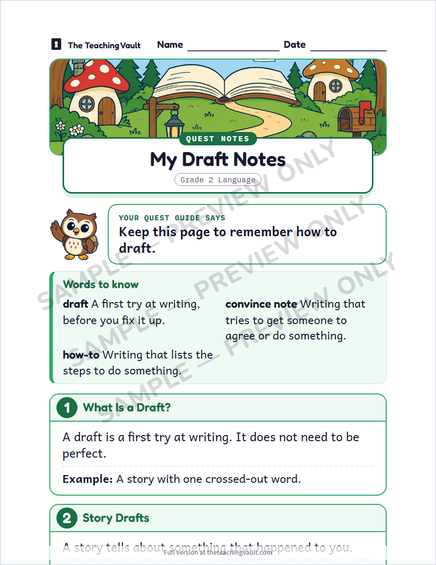 Sample handout page