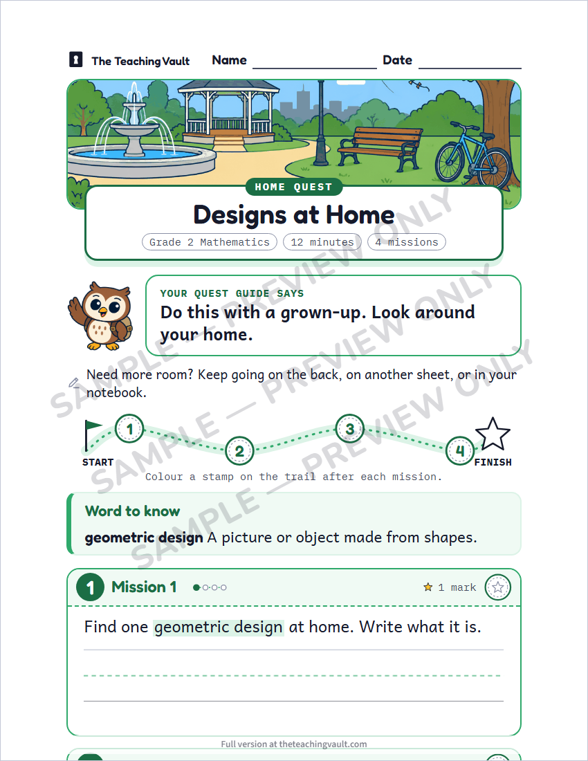 Sample preview: homework page (watermarked, low-resolution)