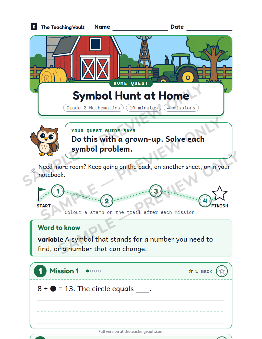 Sample preview: homework page (watermarked, low-resolution)