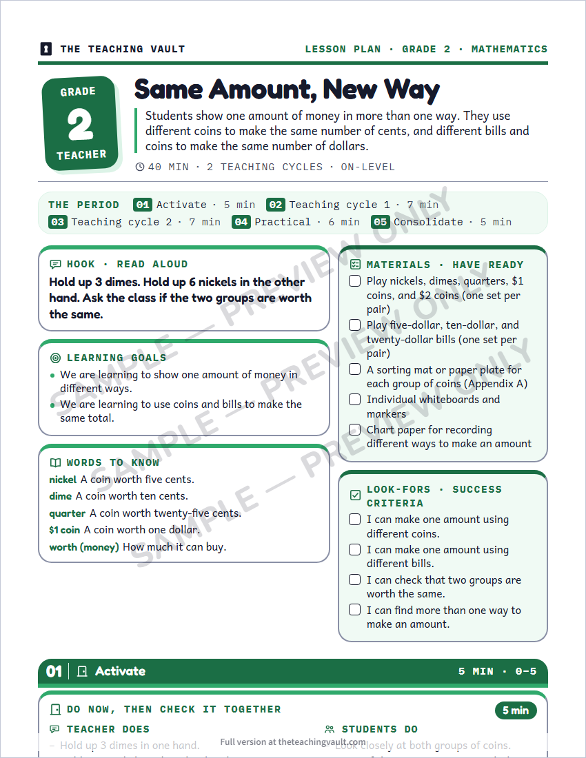 Sample preview: lesson plan page (watermarked, low-resolution)