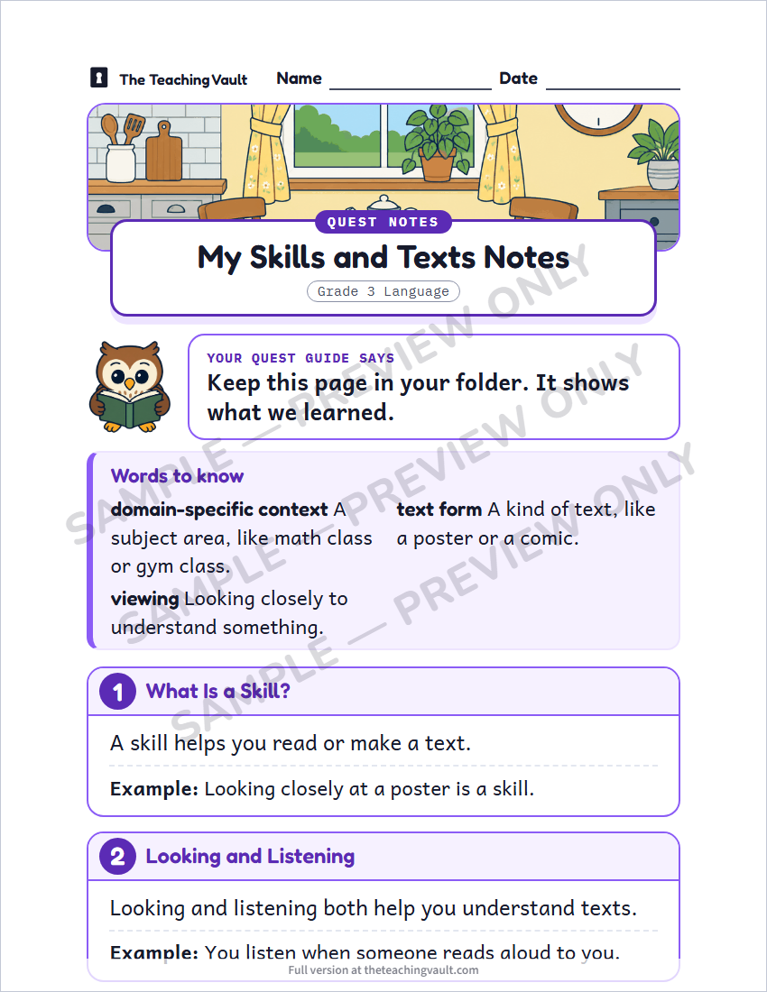 Sample handout page