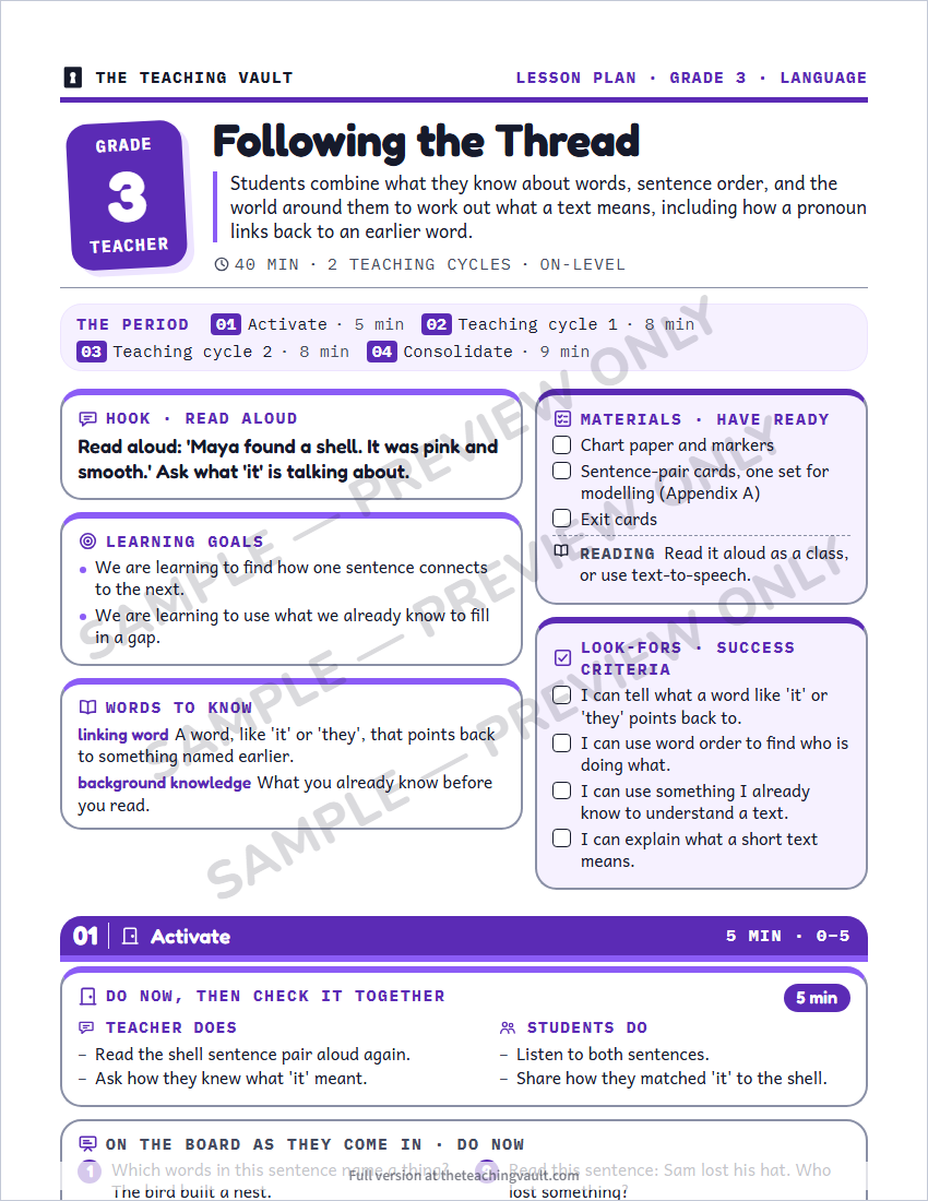 Sample preview: lesson plan page (watermarked, low-resolution)