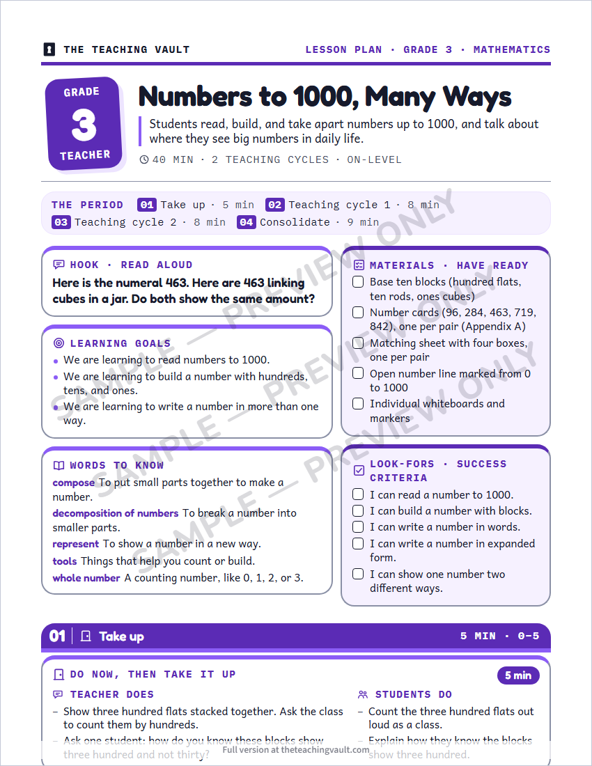 Sample preview: lesson plan page (watermarked, low-resolution)