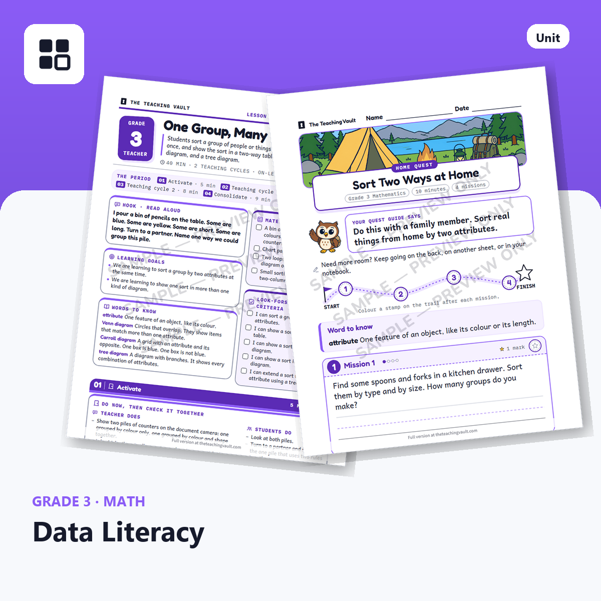 Grade 3 Data Literacy cover