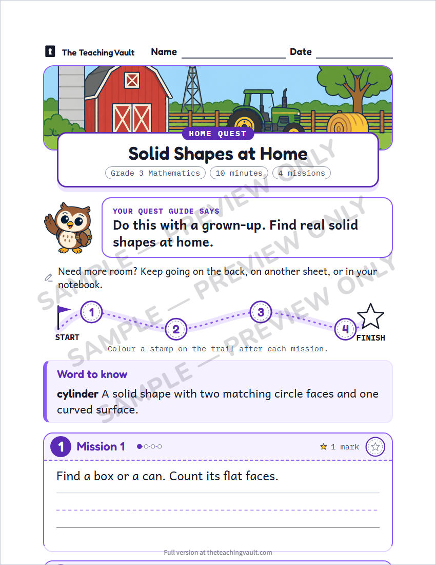 Sample preview: homework page (watermarked, low-resolution)