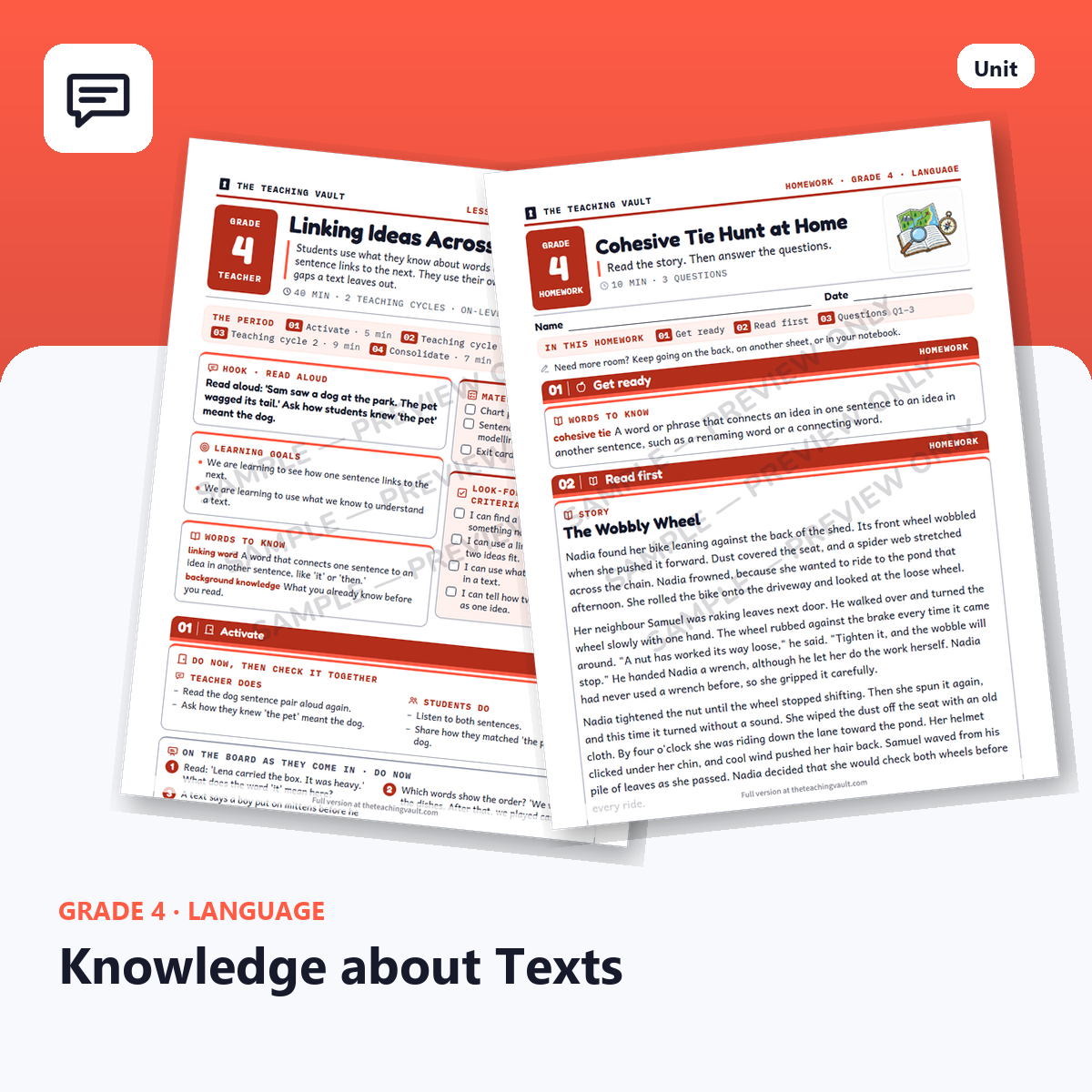 Grade 4 Knowledge About Texts cover