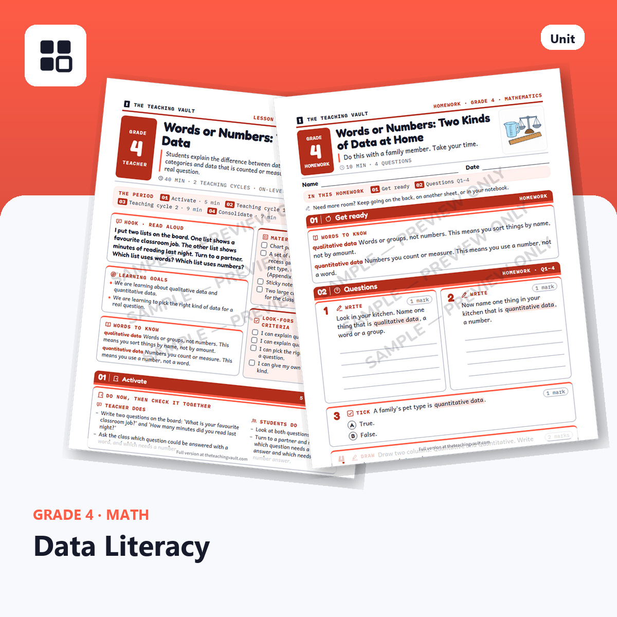 Grade 4 Data Literacy cover