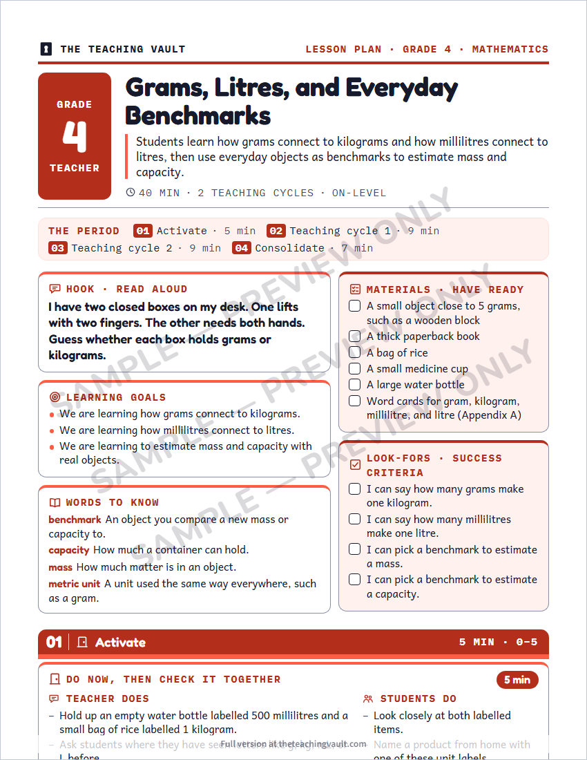 Sample preview: lesson plan page (watermarked, low-resolution)