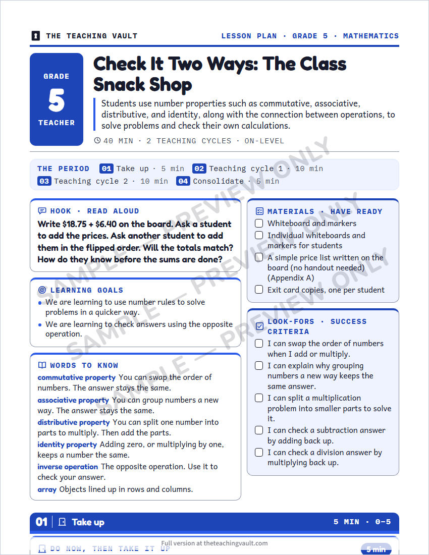 Sample preview: lesson plan page (watermarked, low-resolution)