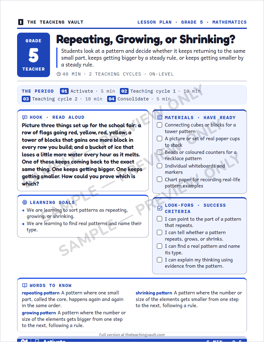 Sample preview: lesson plan page (watermarked, low-resolution)