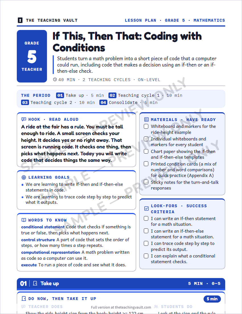 Sample preview: lesson plan page (watermarked, low-resolution)