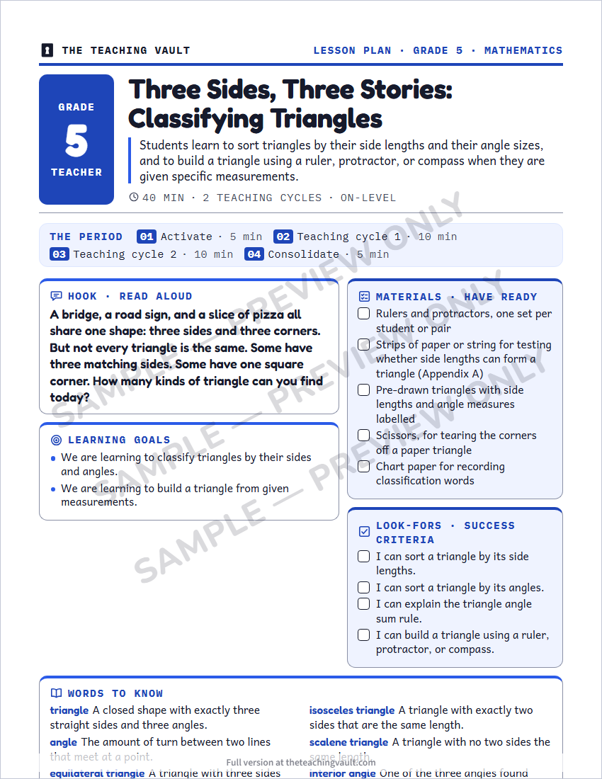 Sample preview: lesson plan page (watermarked, low-resolution)