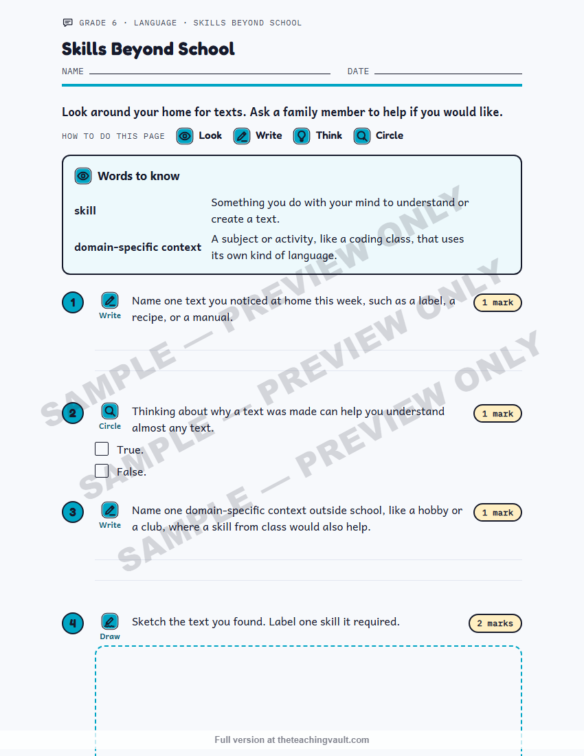 Sample homework page