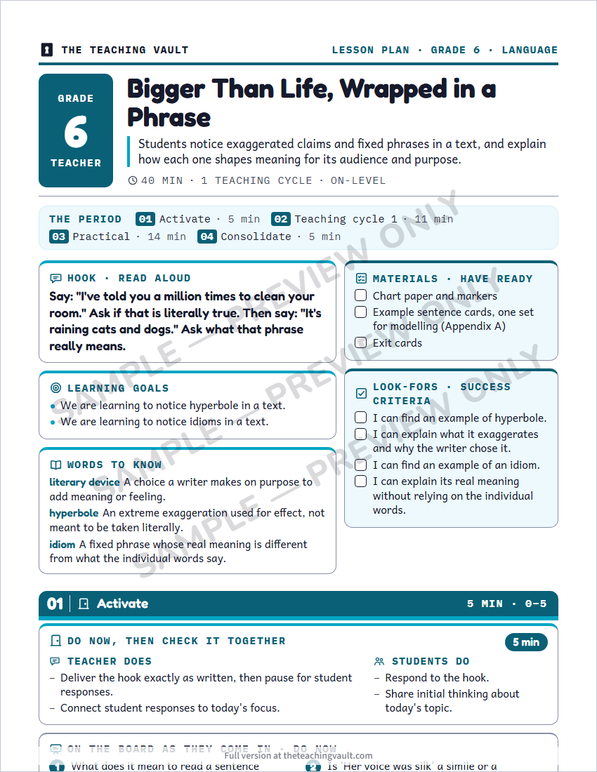 Sample preview: lesson plan page (watermarked, low-resolution)