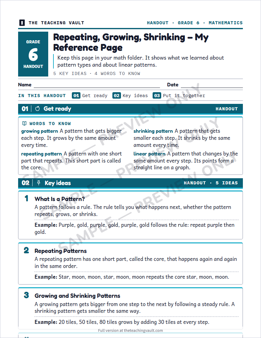 Sample preview: handout page (watermarked, low-resolution)