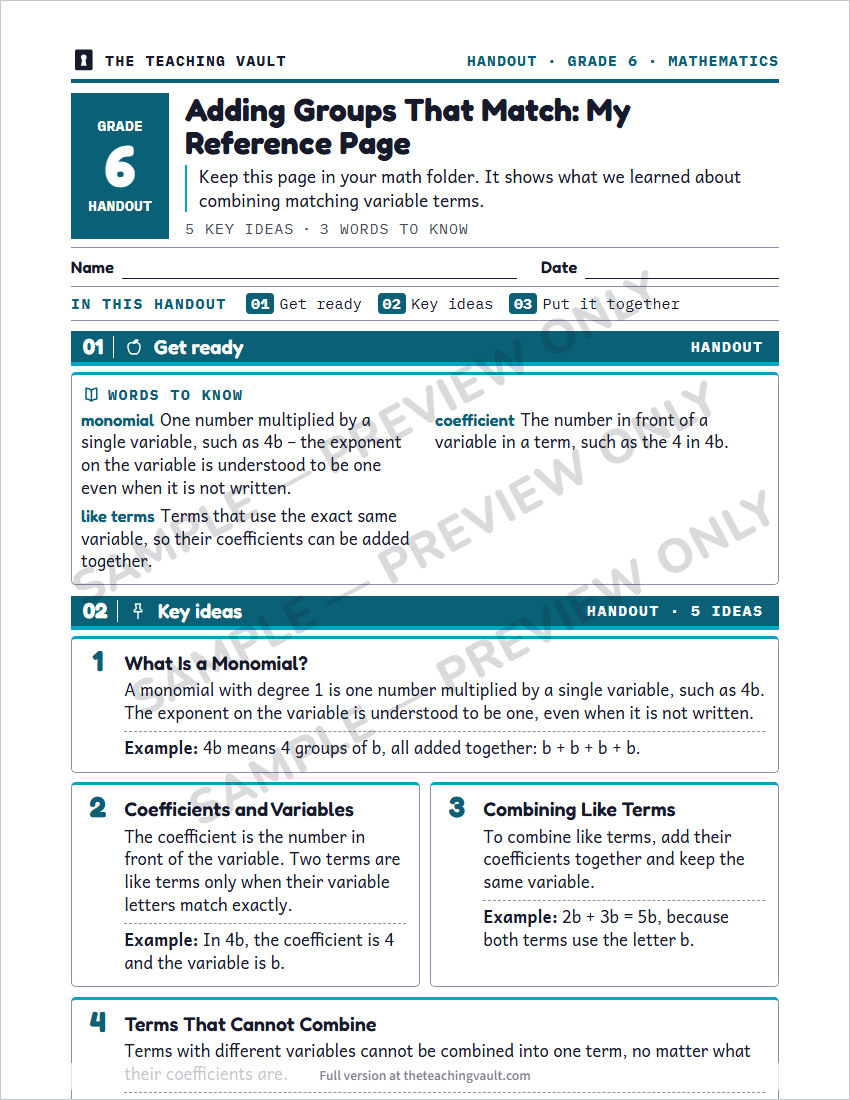 Sample preview: handout page (watermarked, low-resolution)