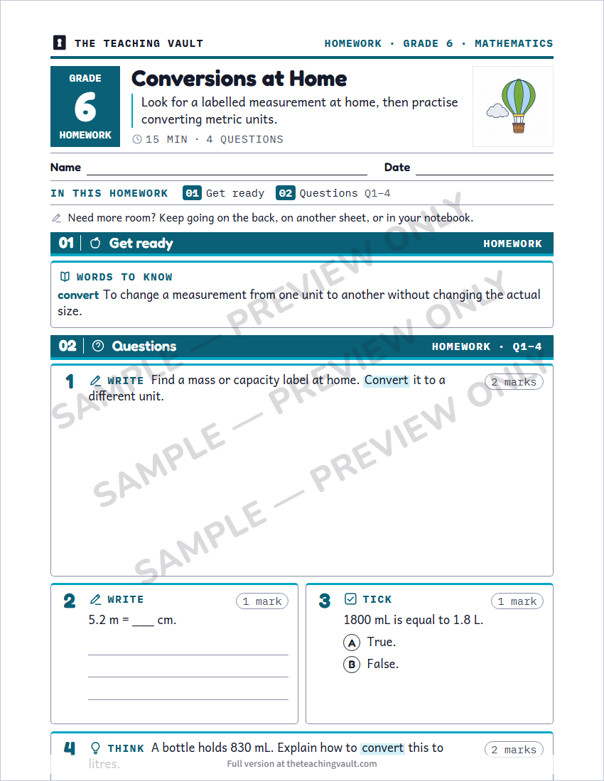Sample preview: homework page (watermarked, low-resolution)