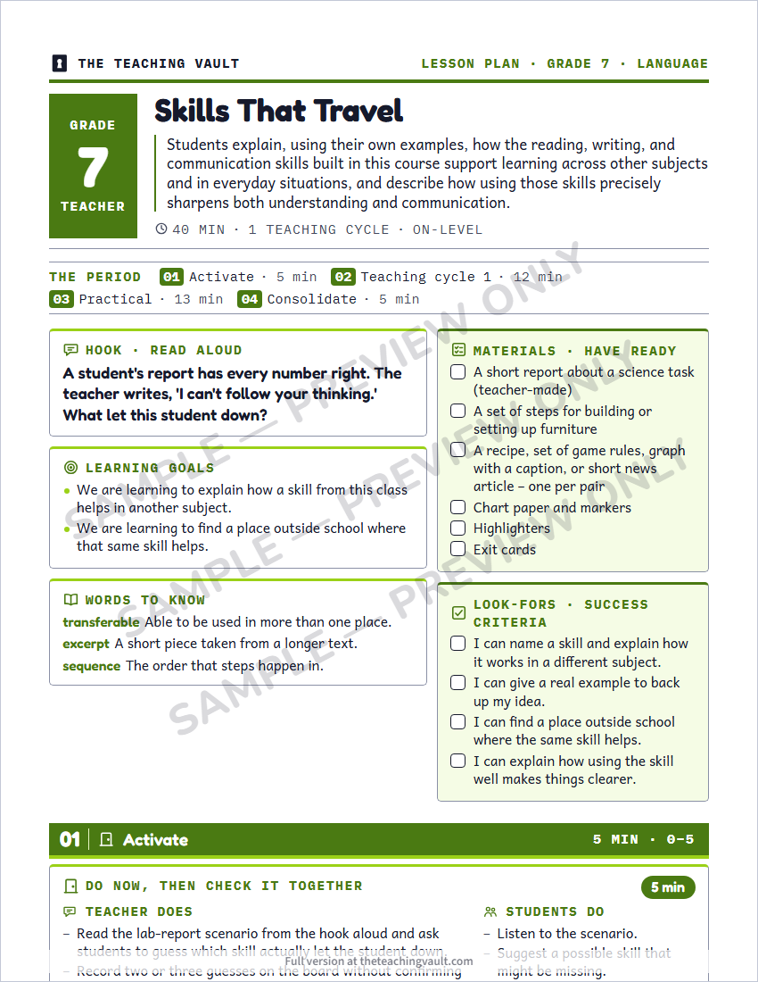 Sample preview: lesson plan page (watermarked, low-resolution)