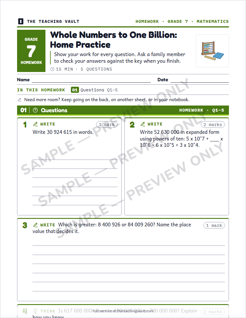 Sample preview: homework page (watermarked, low-resolution)