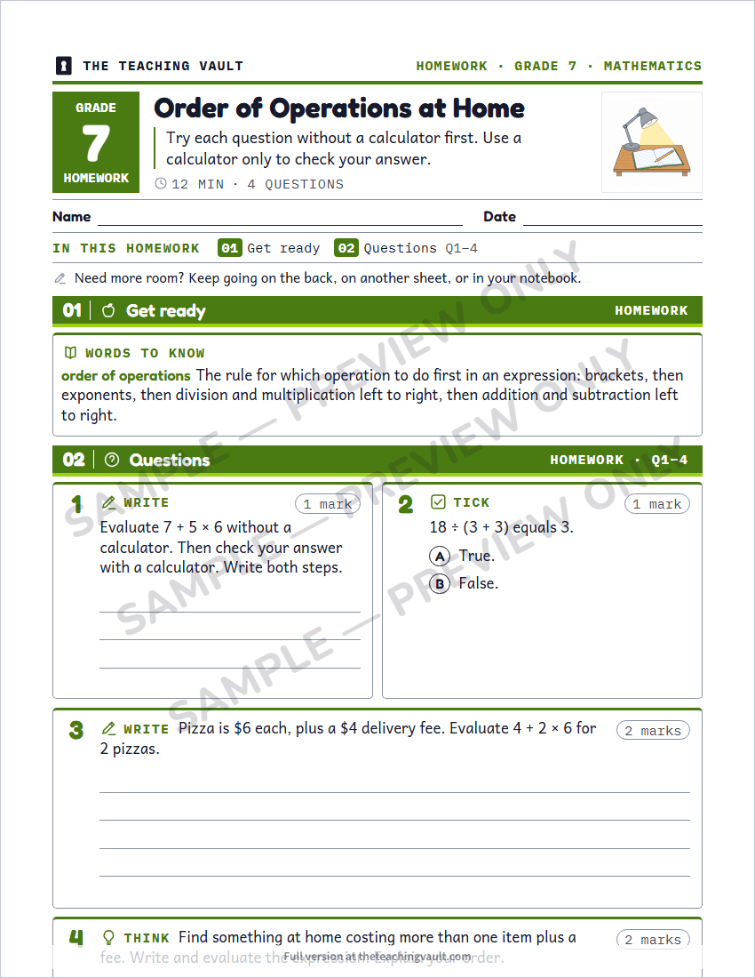 Sample preview: homework page (watermarked, low-resolution)