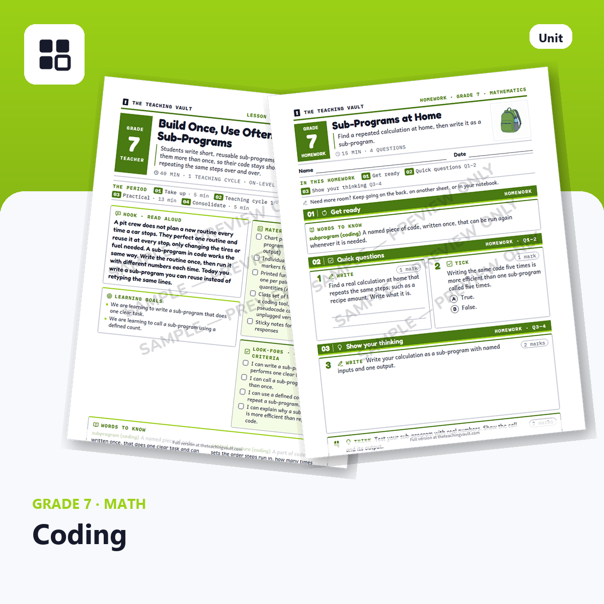 Grade 7 Coding cover