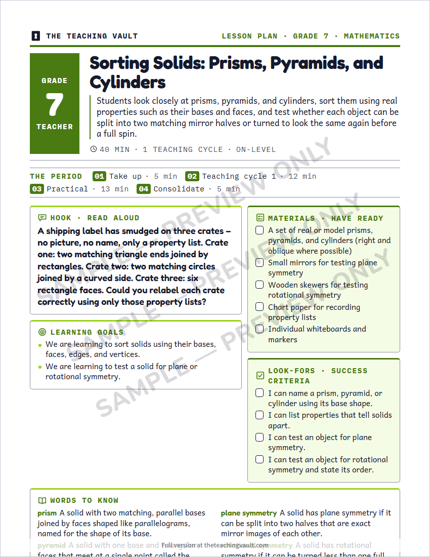 Sample preview: lesson plan page (watermarked, low-resolution)