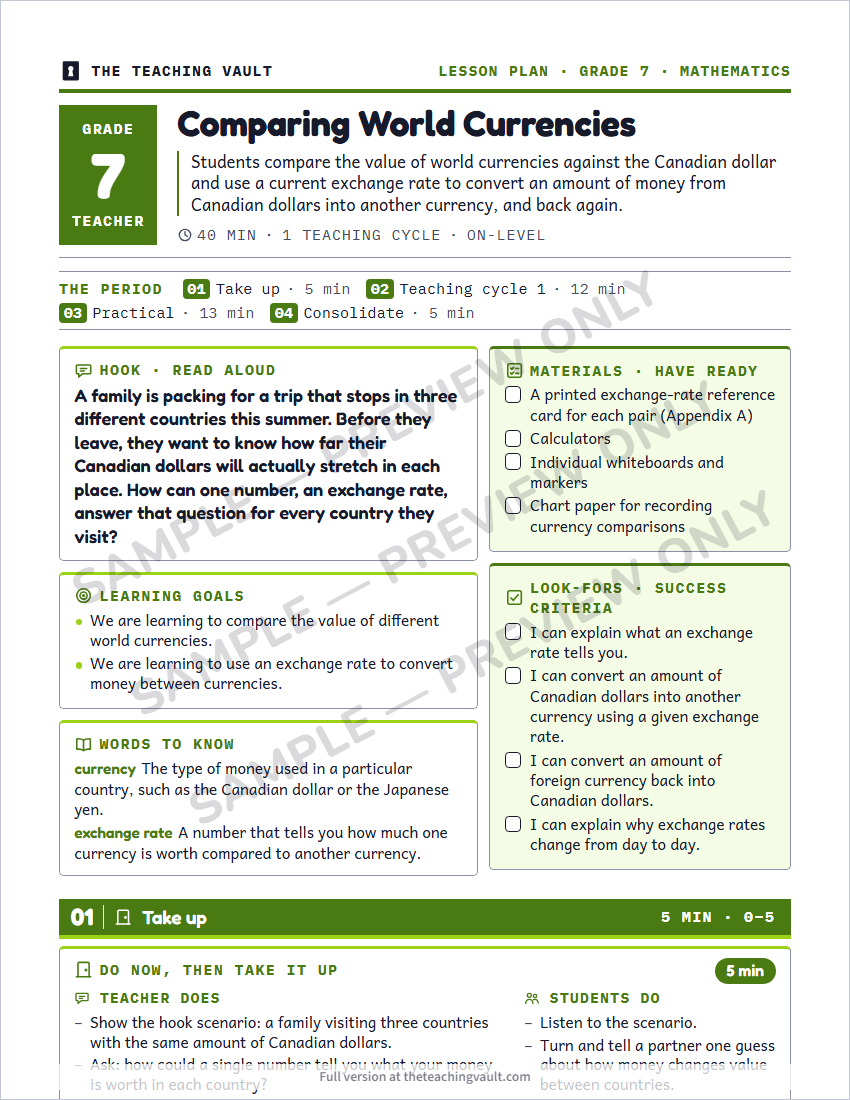 Sample preview: lesson plan page (watermarked, low-resolution)