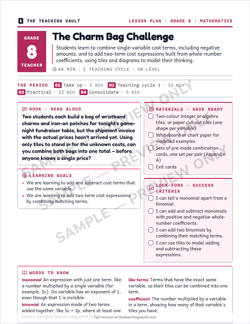 Sample preview: lesson plan page (watermarked, low-resolution)