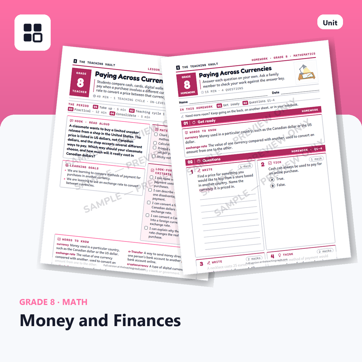 Grade 8 Money cover