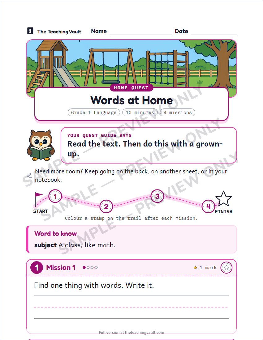 Sample preview: homework page (watermarked, low-resolution)