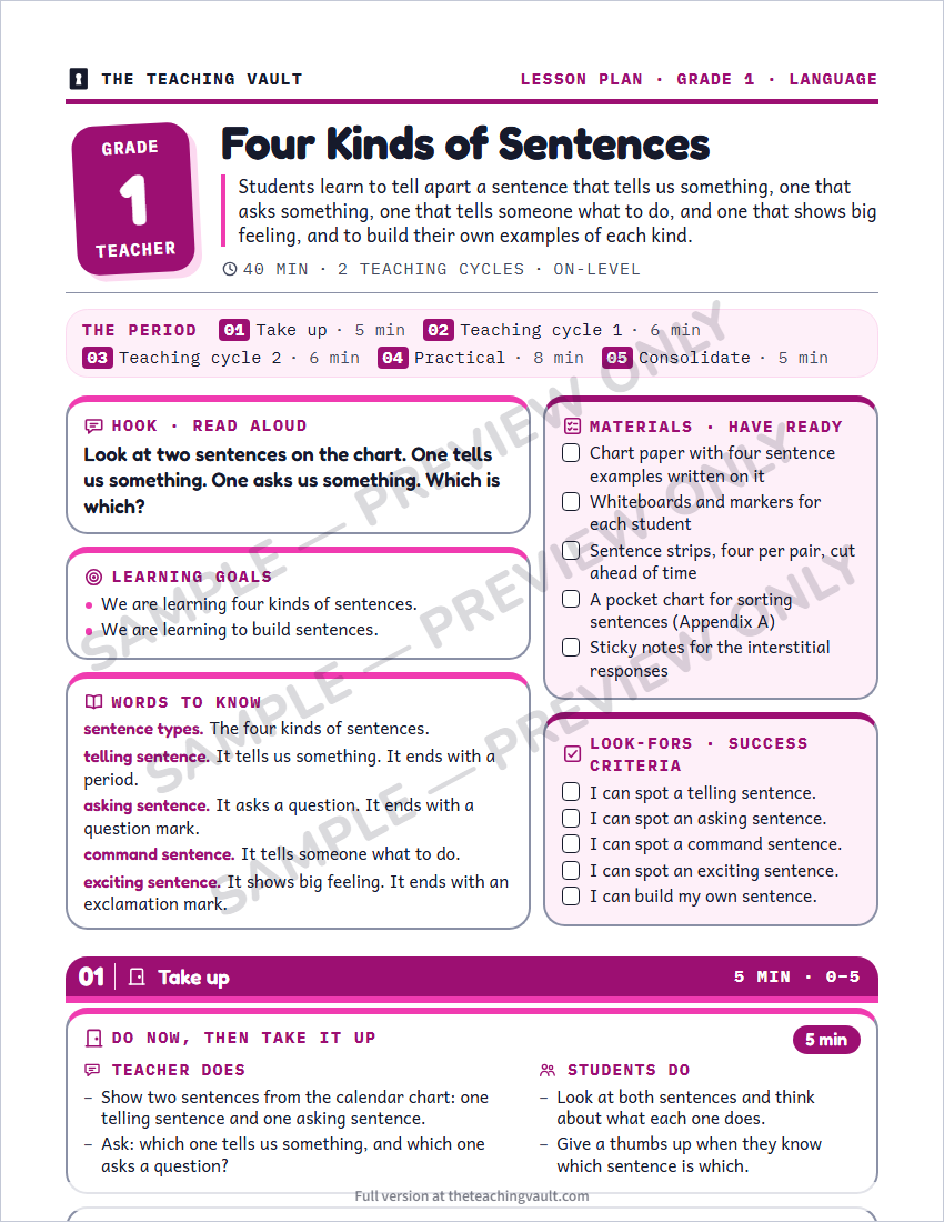 Sample preview: lesson plan page (watermarked, low-resolution)