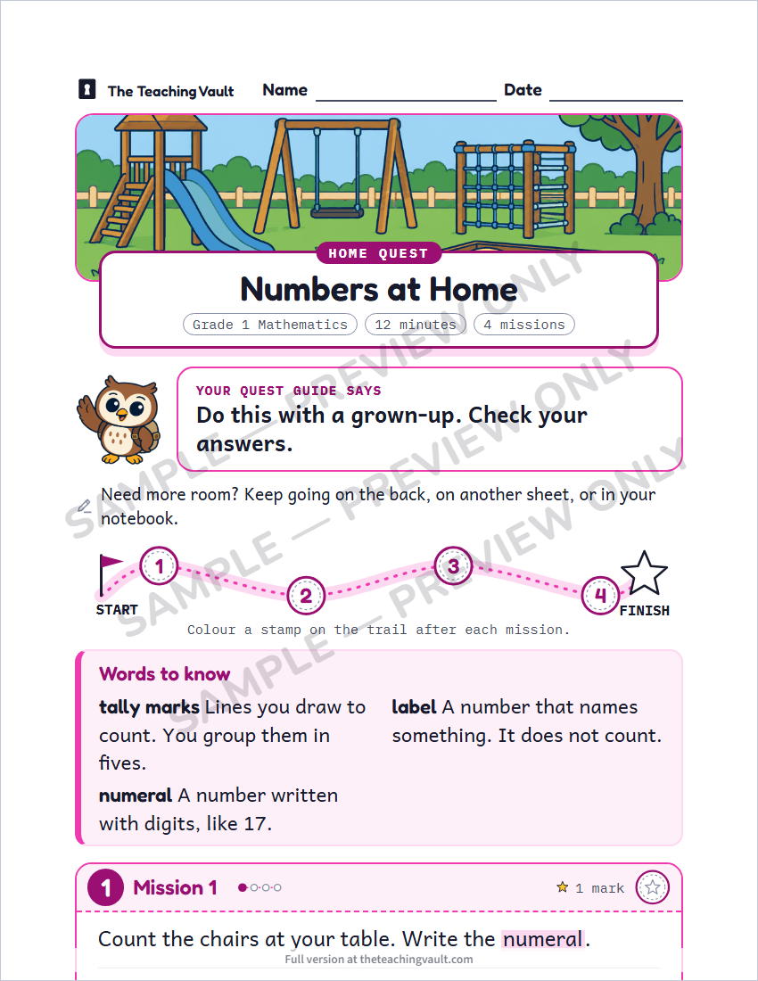 Sample preview: homework page (watermarked, low-resolution)