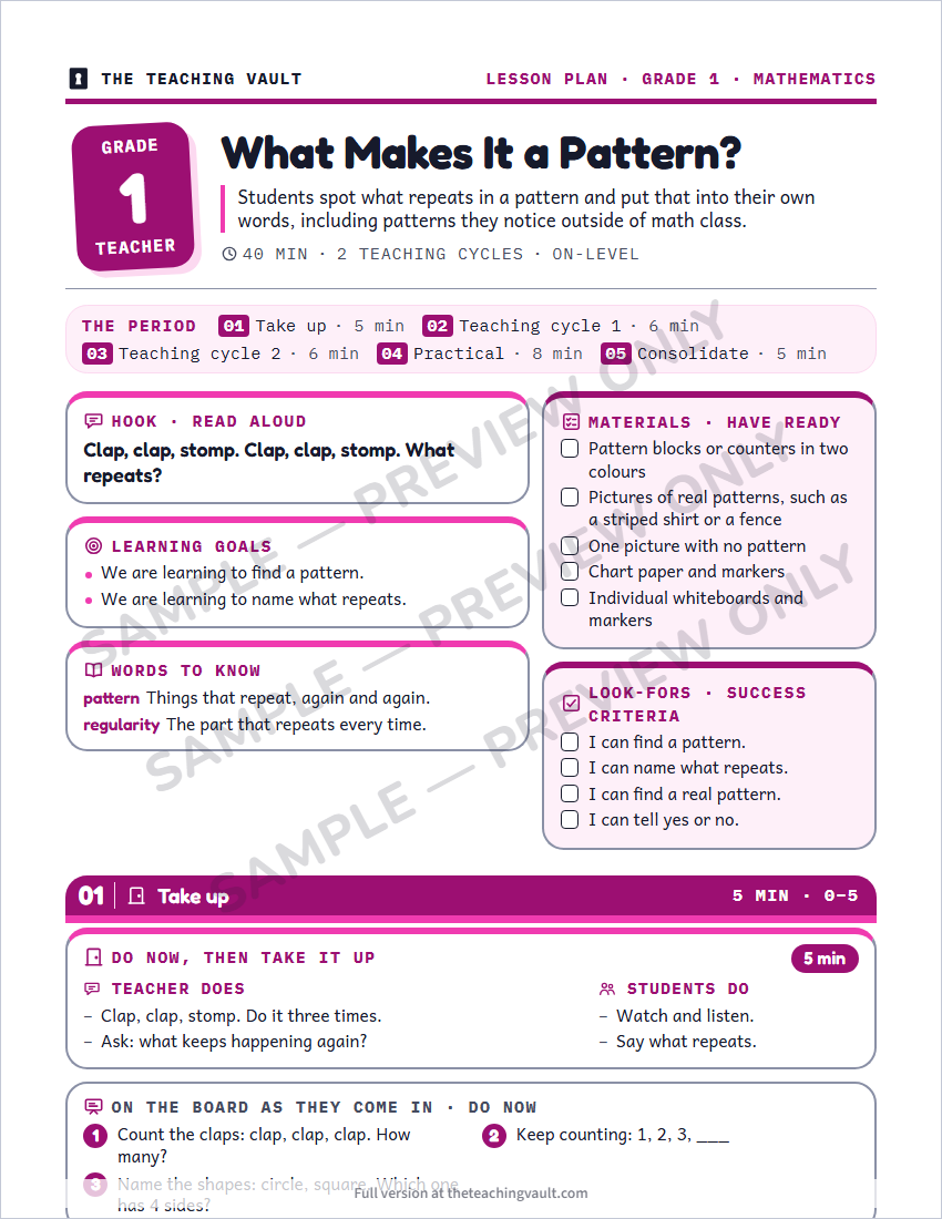 Sample preview: lesson plan page (watermarked, low-resolution)