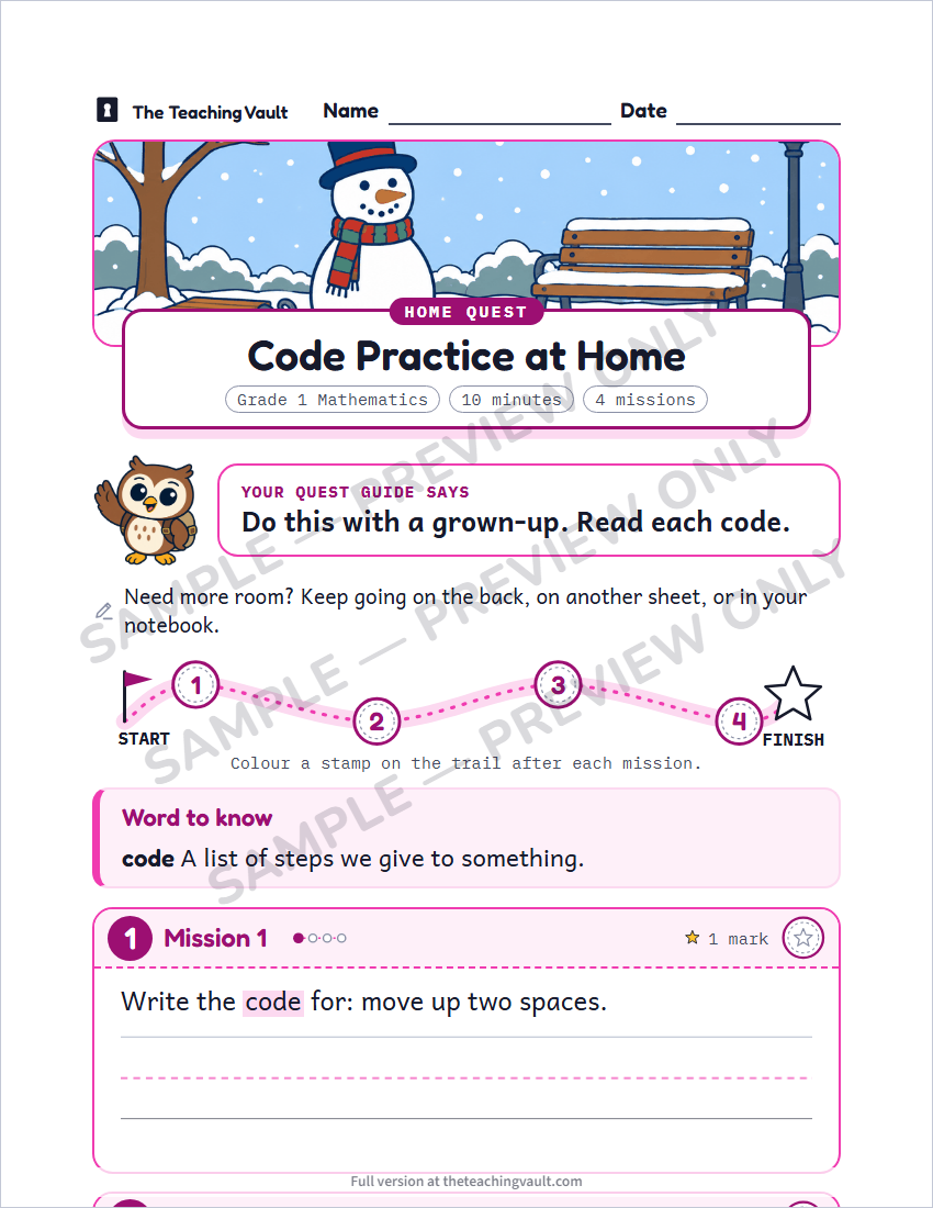 Sample preview: homework page (watermarked, low-resolution)