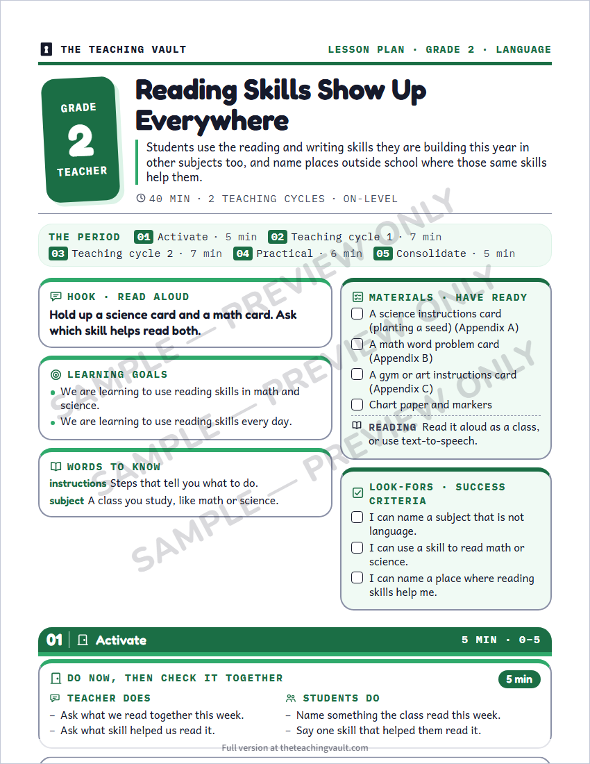 Sample preview: lesson plan page (watermarked, low-resolution)