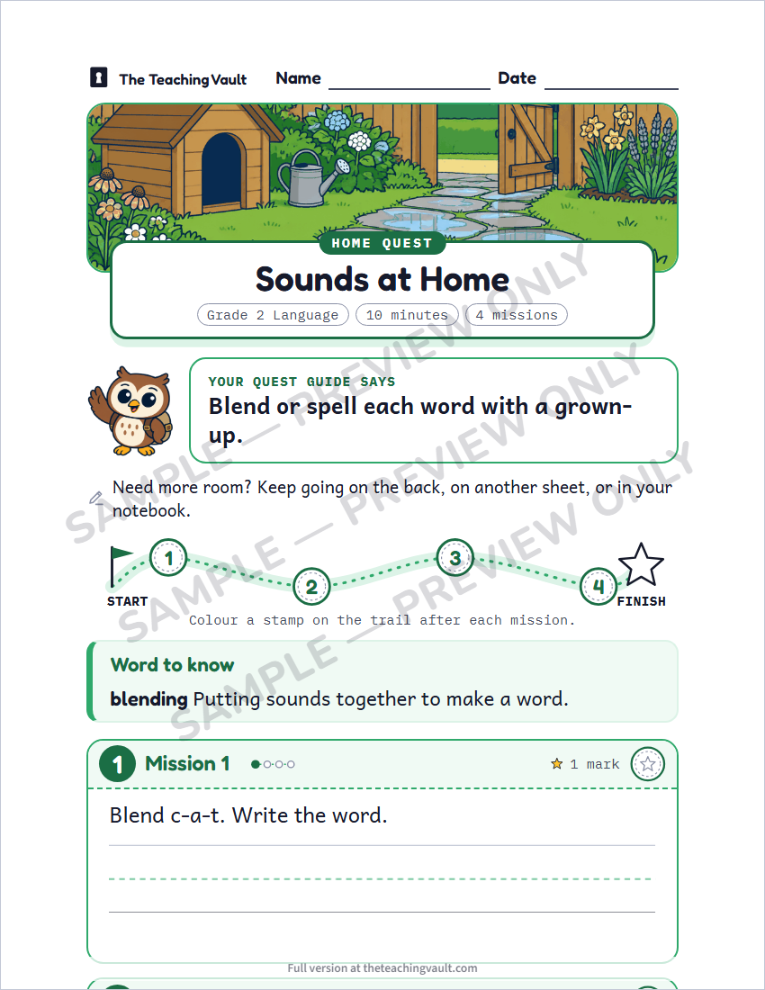 Sample preview: homework page (watermarked, low-resolution)