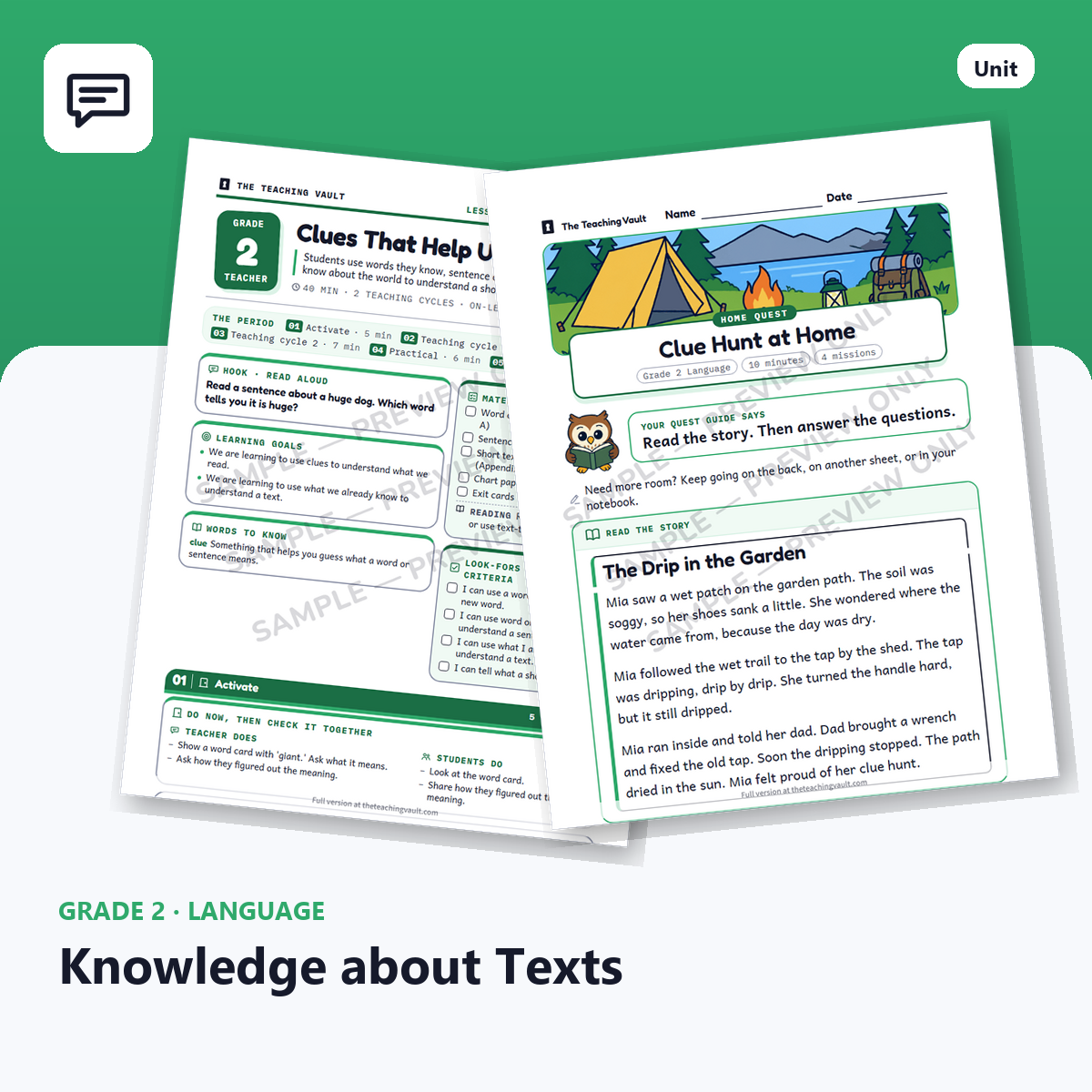 Grade 2 Knowledge About Texts cover