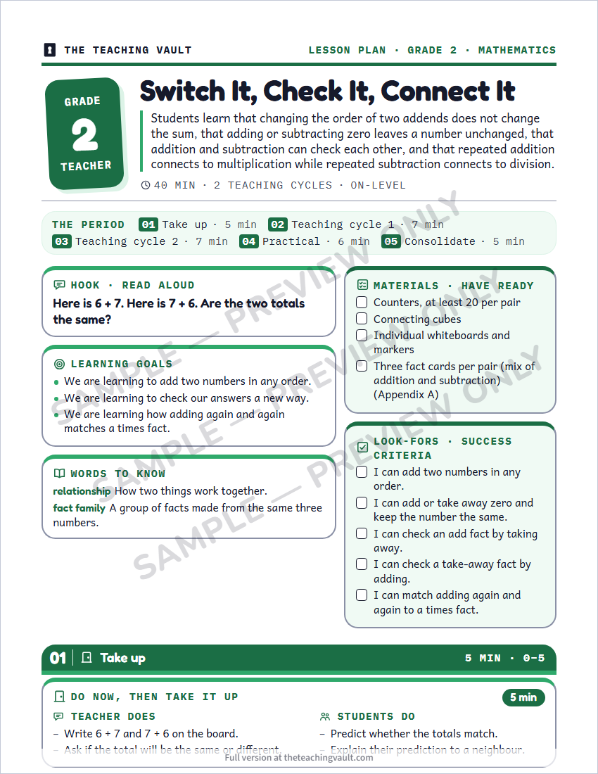 Sample preview: lesson plan page (watermarked, low-resolution)