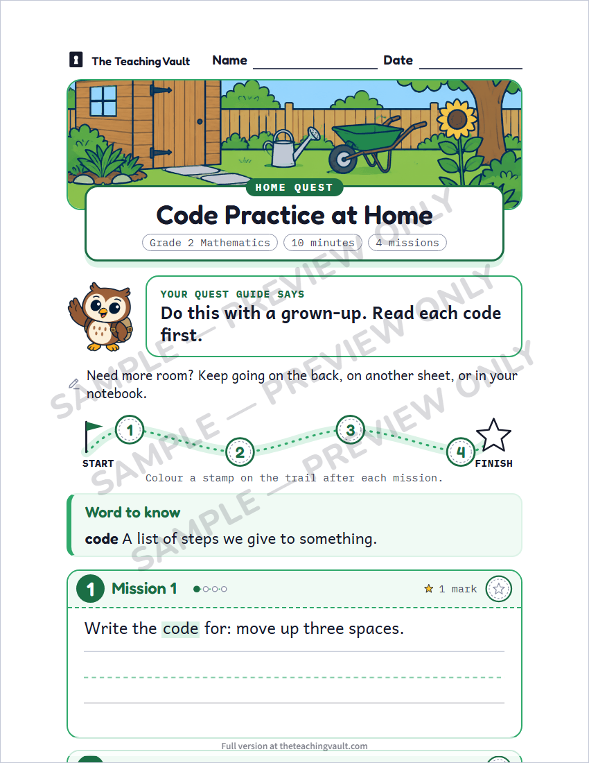 Sample preview: homework page (watermarked, low-resolution)