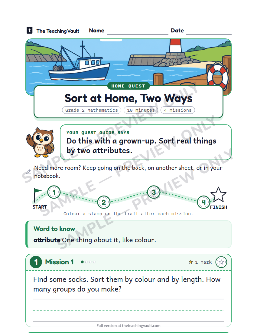 Sample preview: homework page (watermarked, low-resolution)
