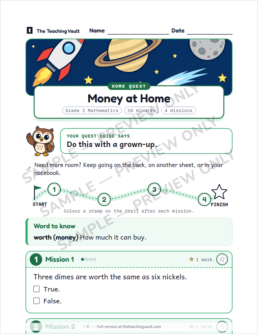 Sample preview: homework page (watermarked, low-resolution)