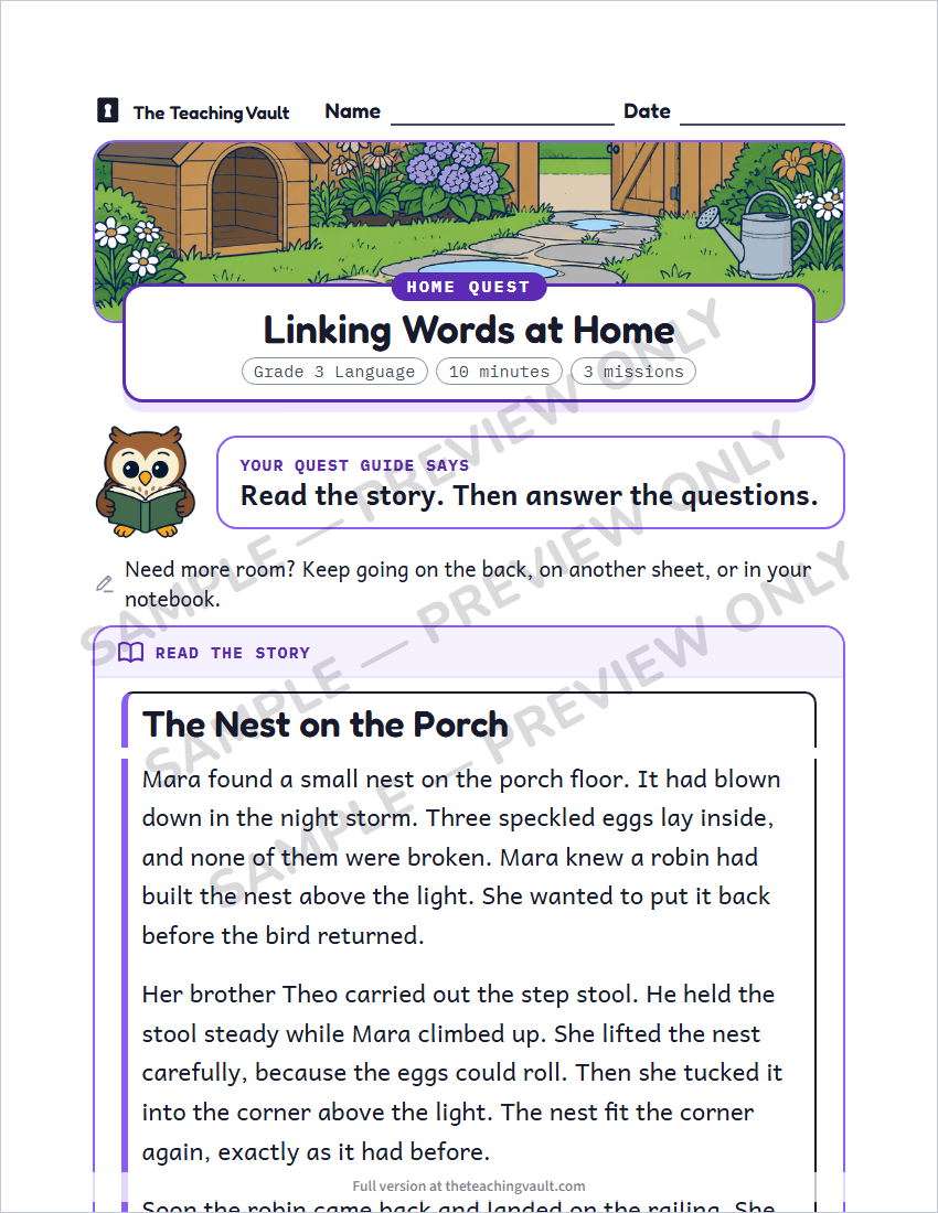 Sample preview: homework page (watermarked, low-resolution)