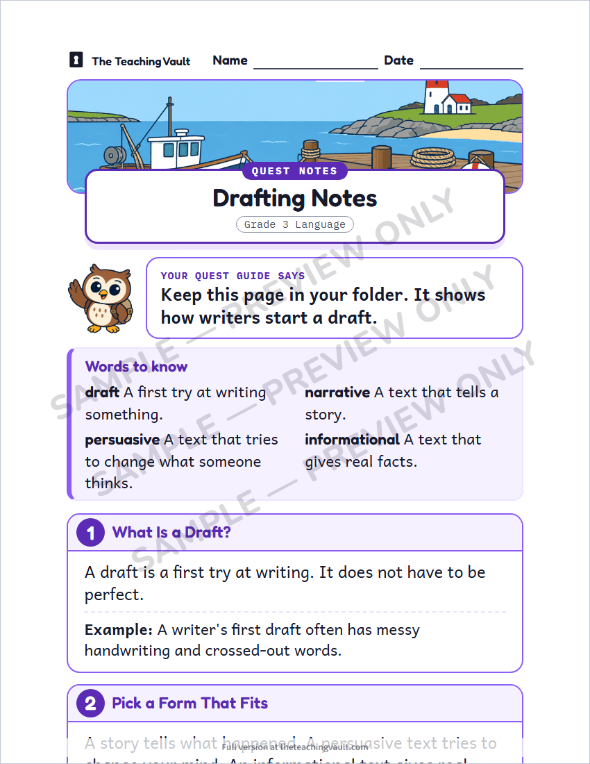 Sample handout page