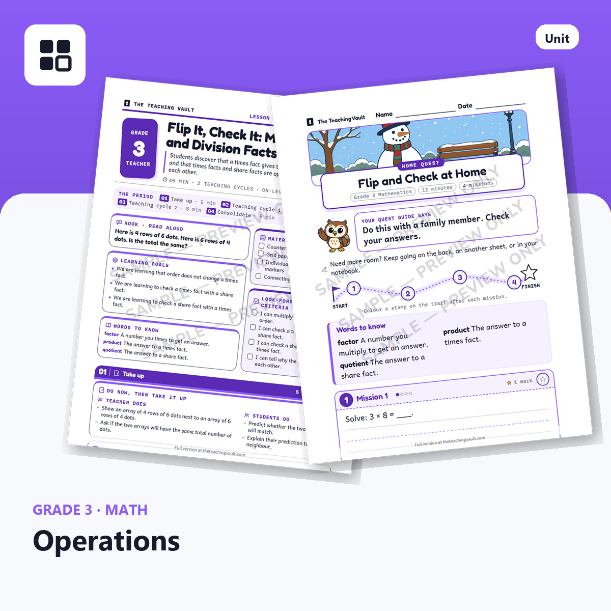 Grade 3 Operations cover