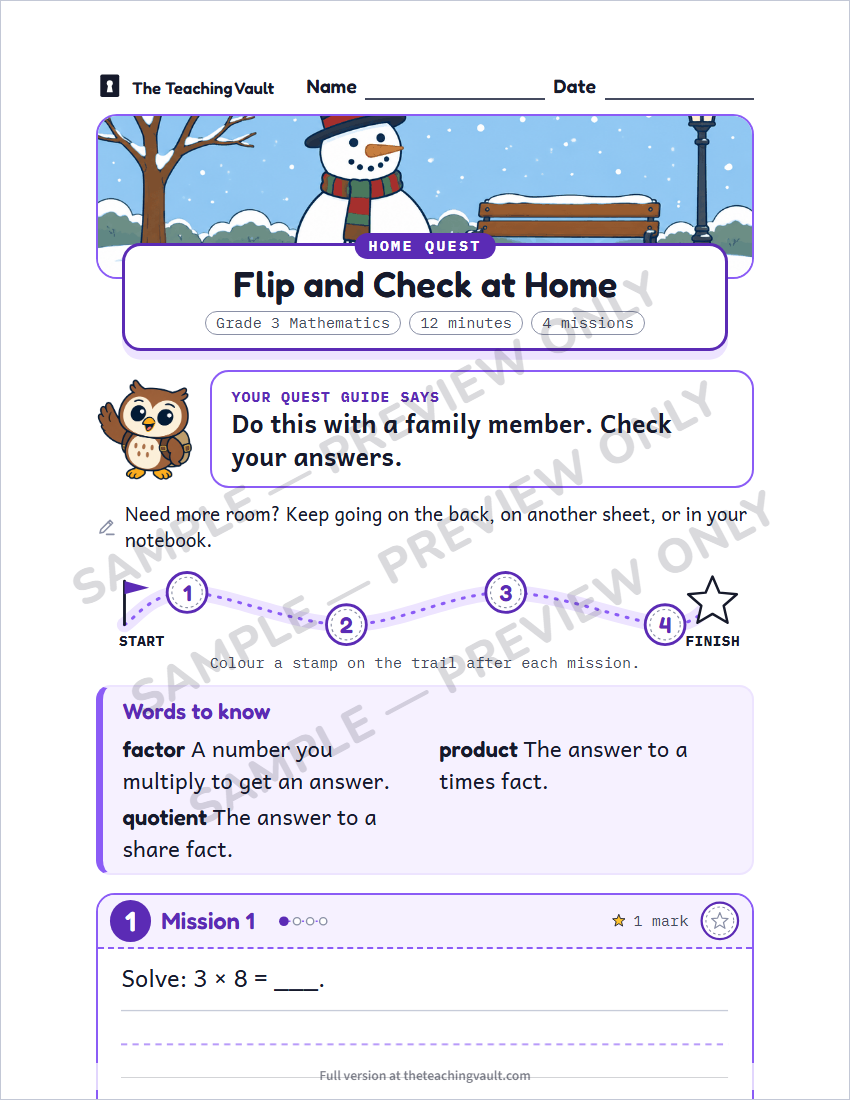 Sample preview: homework page (watermarked, low-resolution)